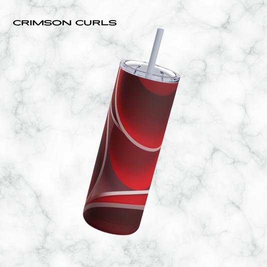 Crimson Curls 20oz Skinny Tumbler - With Straw