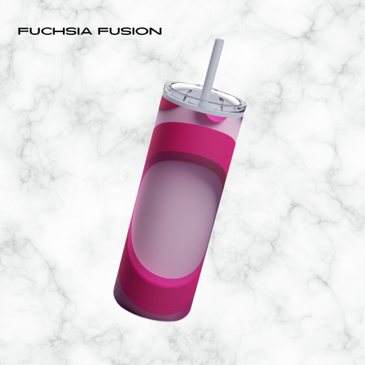 Fuchsia Fusion 20oz Skinny Tumbler - With Straw