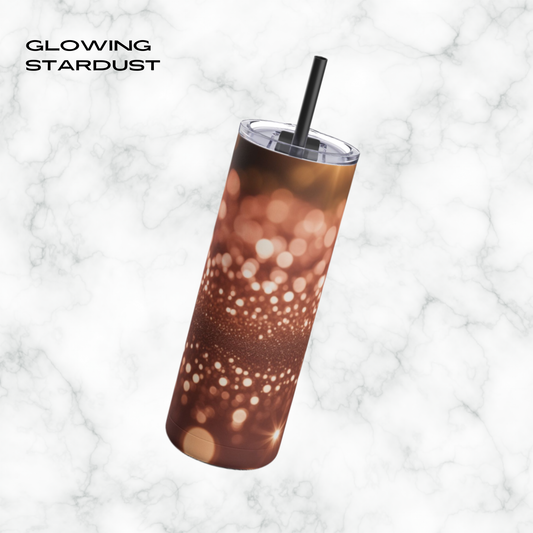 Glowing Stardust 20oz Skinny Tumbler - With Straw
