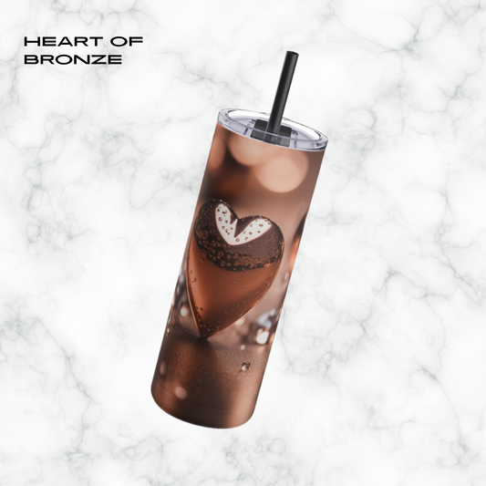 Heart of Bronze 20oz Skinny Tumbler - With Straw