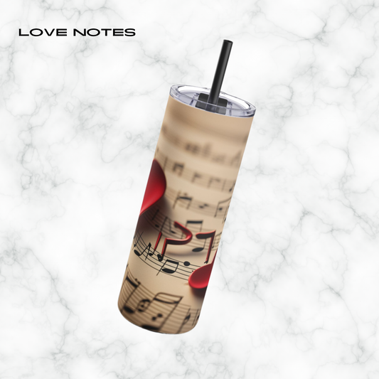 Love Notes 20oz Skinny Tumbler - With Straw