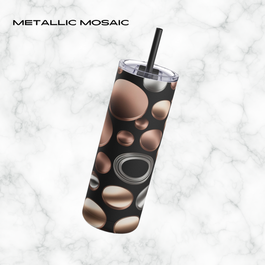 Metallic Mosaic 20oz Skinny Tumbler - With Straw