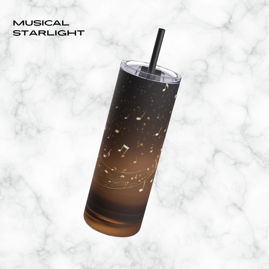 Musical Starlight 20oz Skinny Tumbler - With Straw