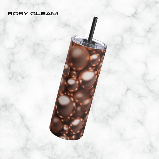 Rosy Gleam 20oz Skinny Tumbler - With Straw