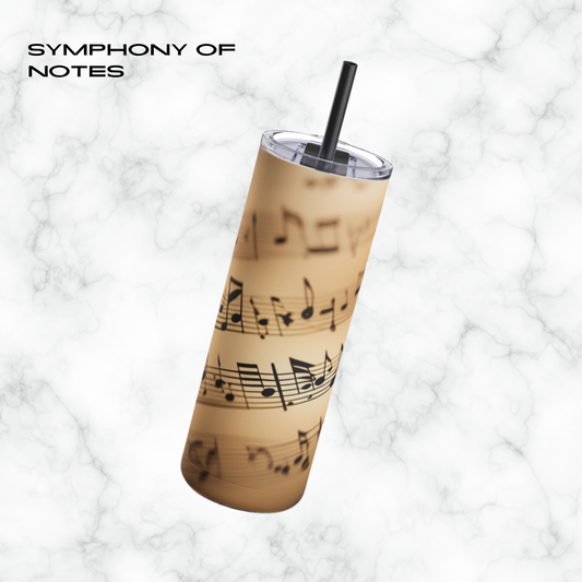Symphony of Notes 20oz Skinny Tumbler - With Straw