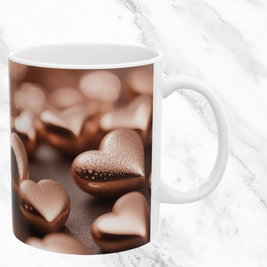 Bronzed Hearts 11oz Mug