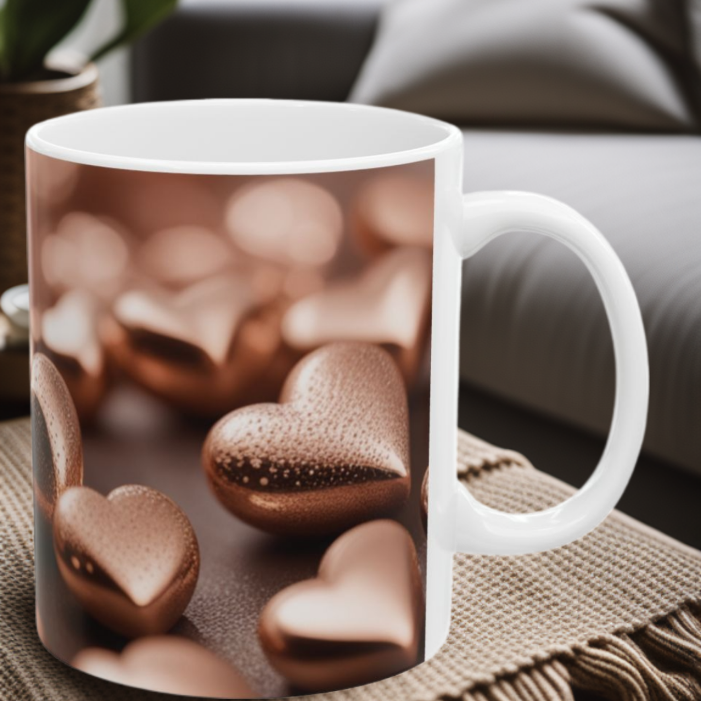 Bronzed Hearts 11oz Mug
