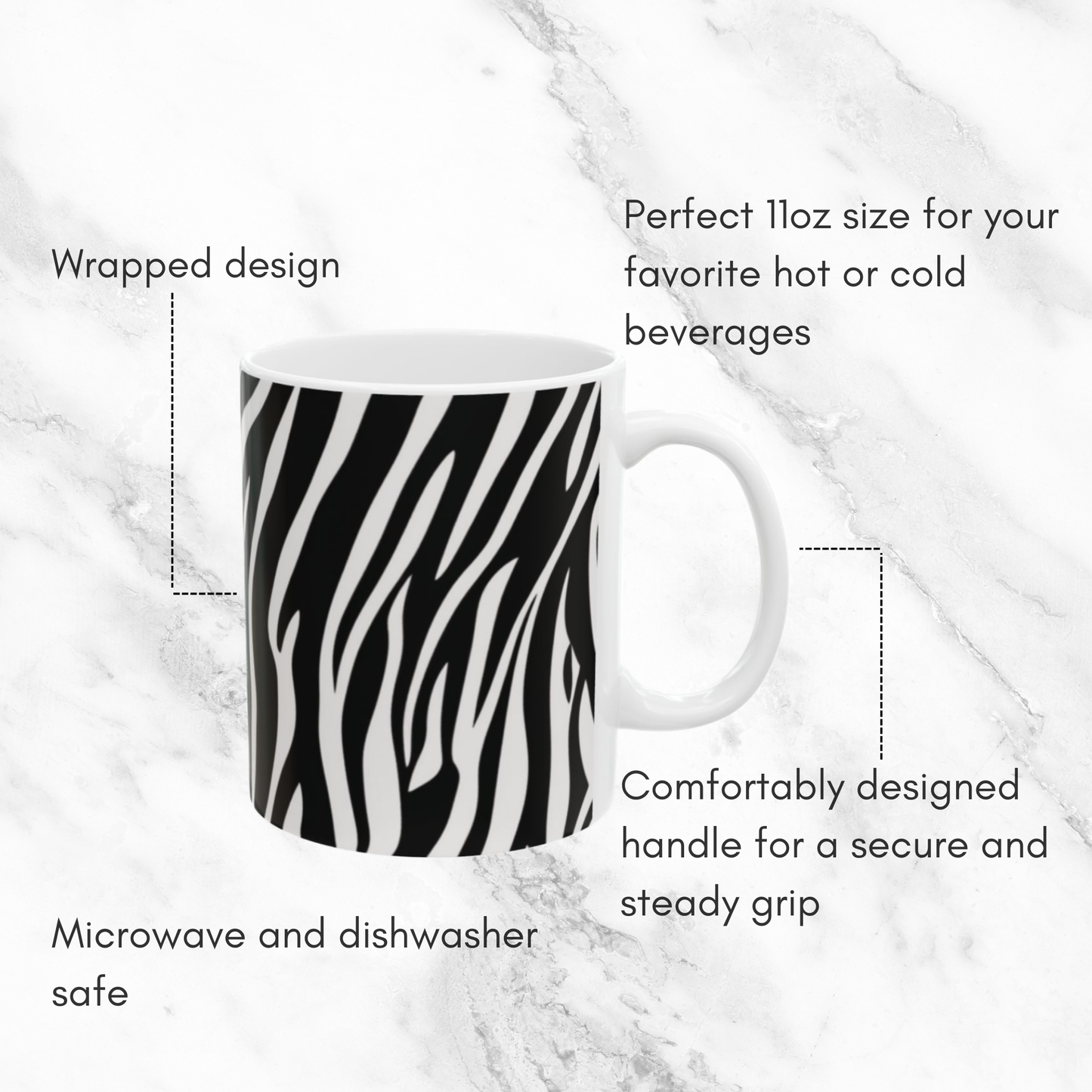 Zebra Zen 11oz Mug