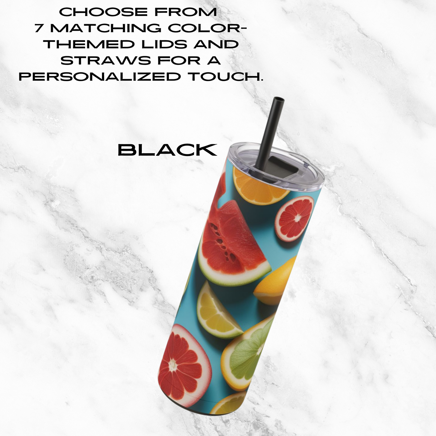 Citrus Splash 20oz Skinny Tumbler - With Straw