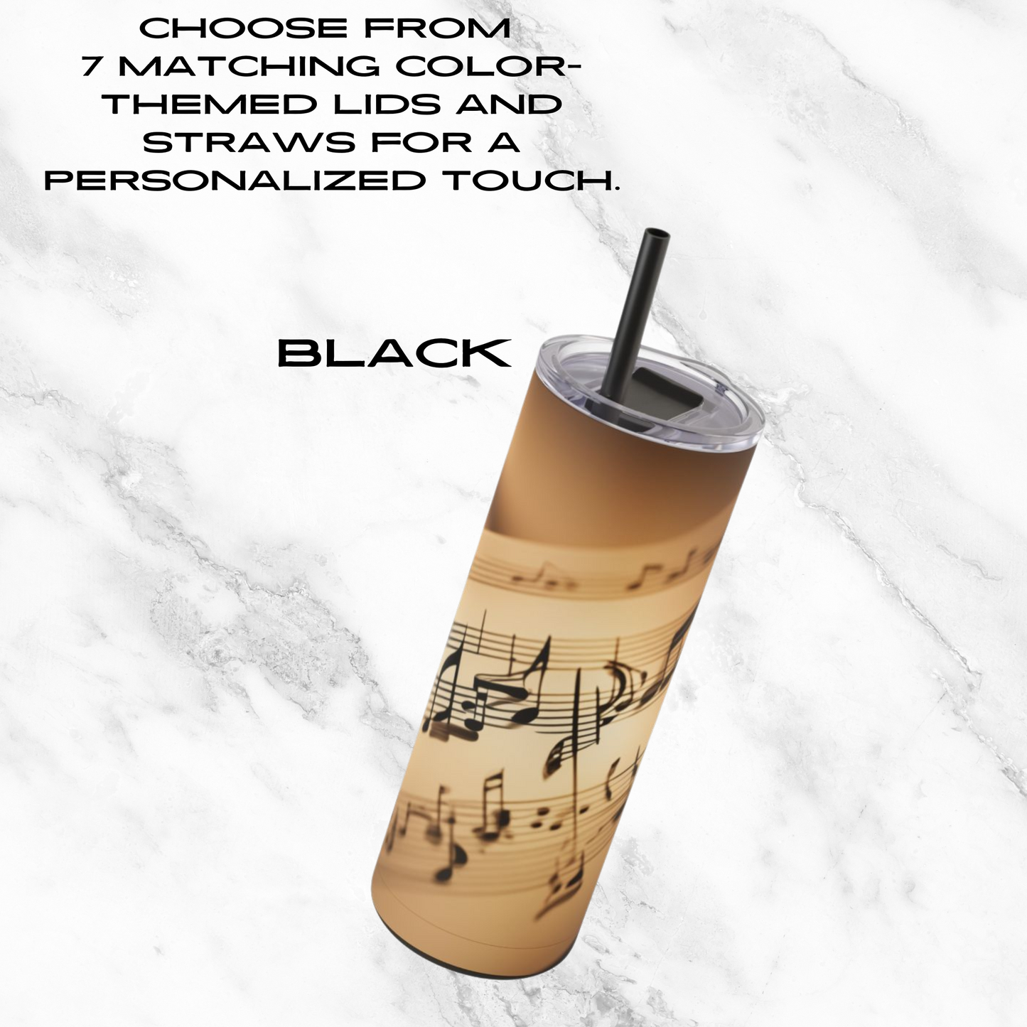 Harmonic Script 20oz Skinny Tumbler - With Straw