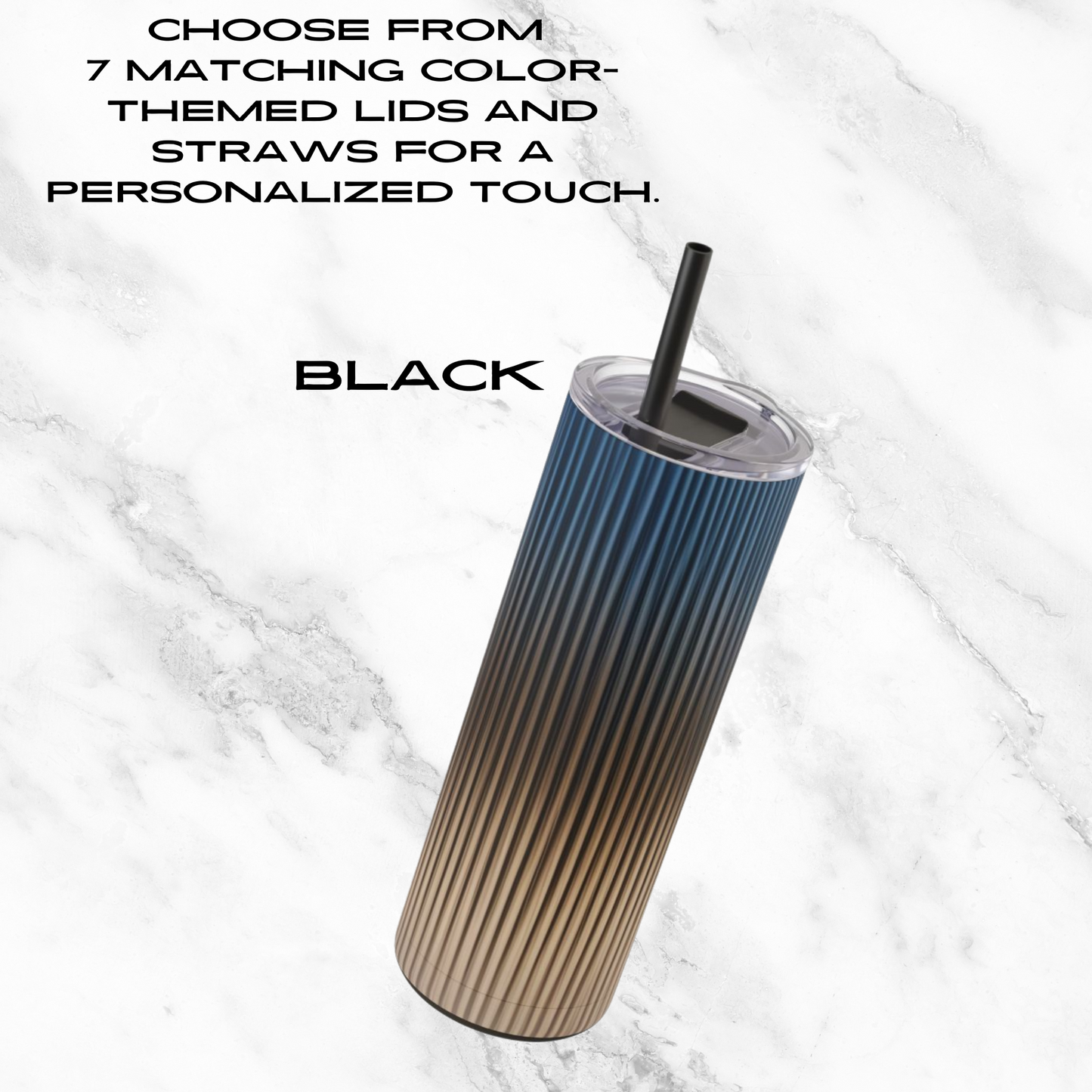 Ocean Bronze 20oz Skinny Tumbler - With Straw