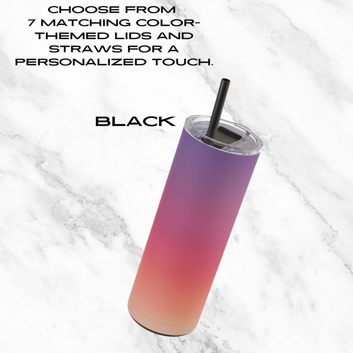 Sunset Haze 20oz Skinny Tumbler - With Straw