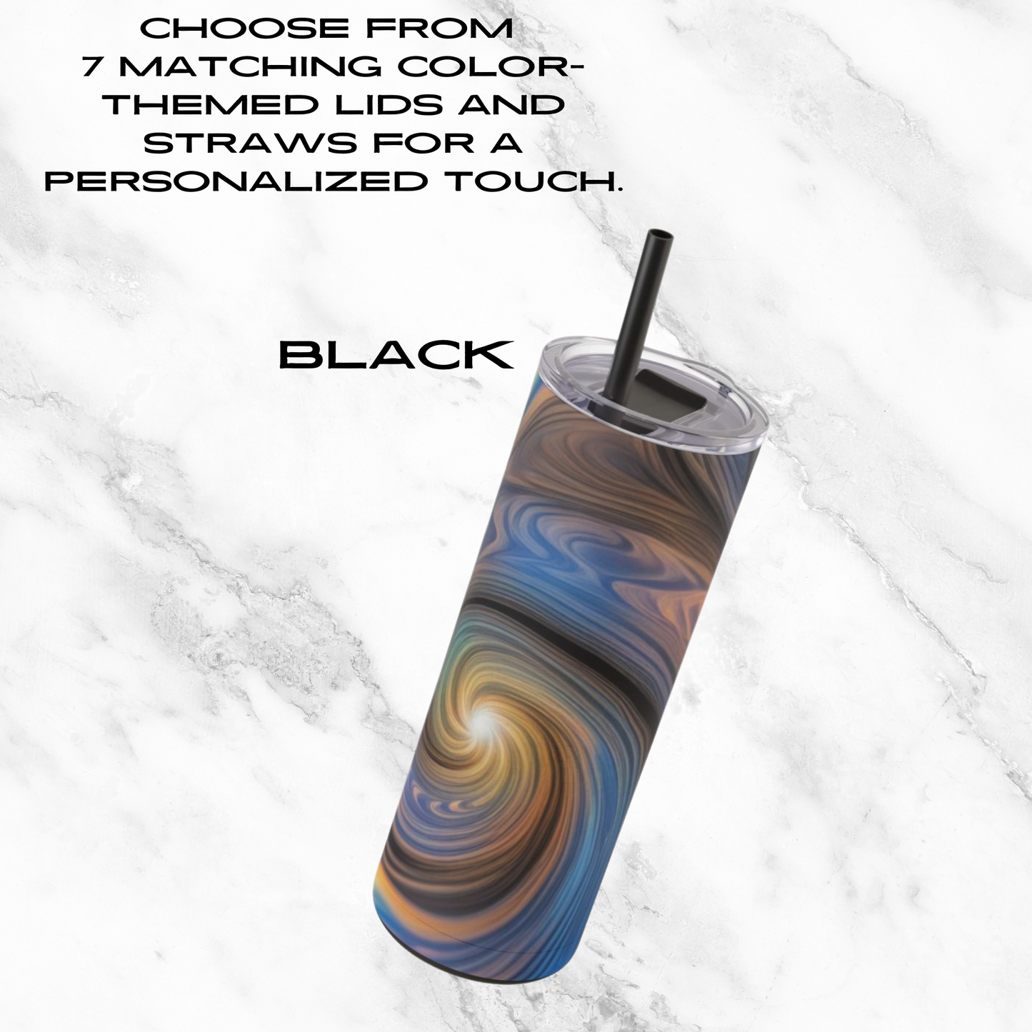 Galactic Glow 20oz Skinny Tumbler - With Straw