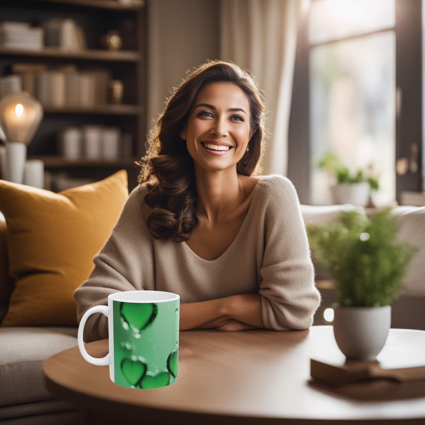 Emerald Heart Drops 11oz Mug