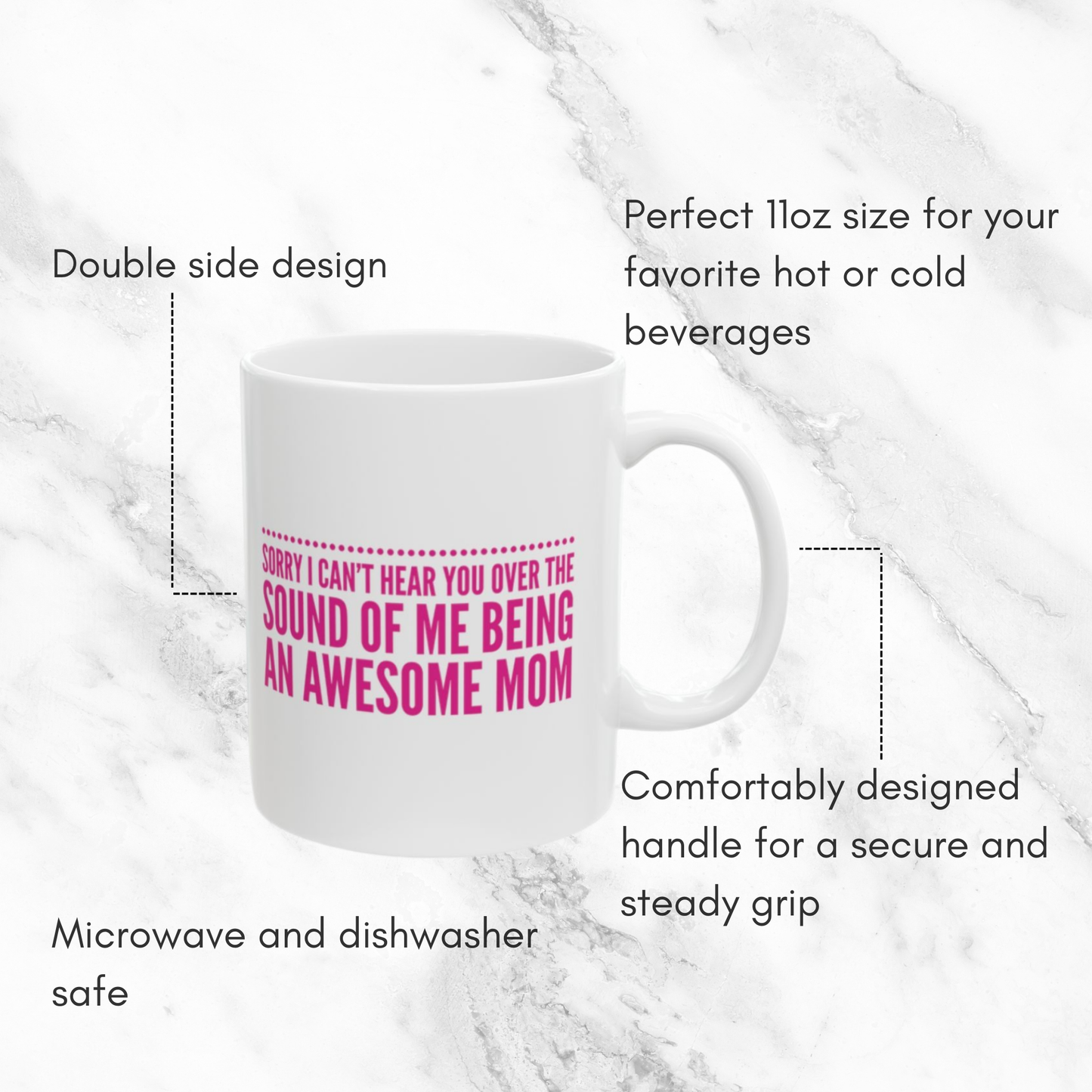 Sorry I Can't Hear You - Awesome Mom 11oz Mug