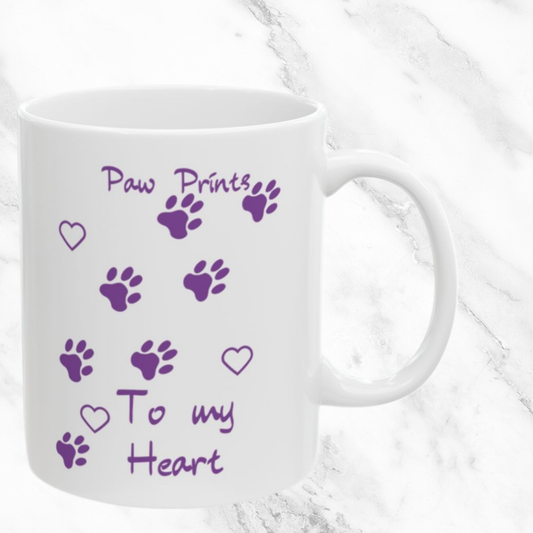 Paw Prints To My Heart 11oz Mug