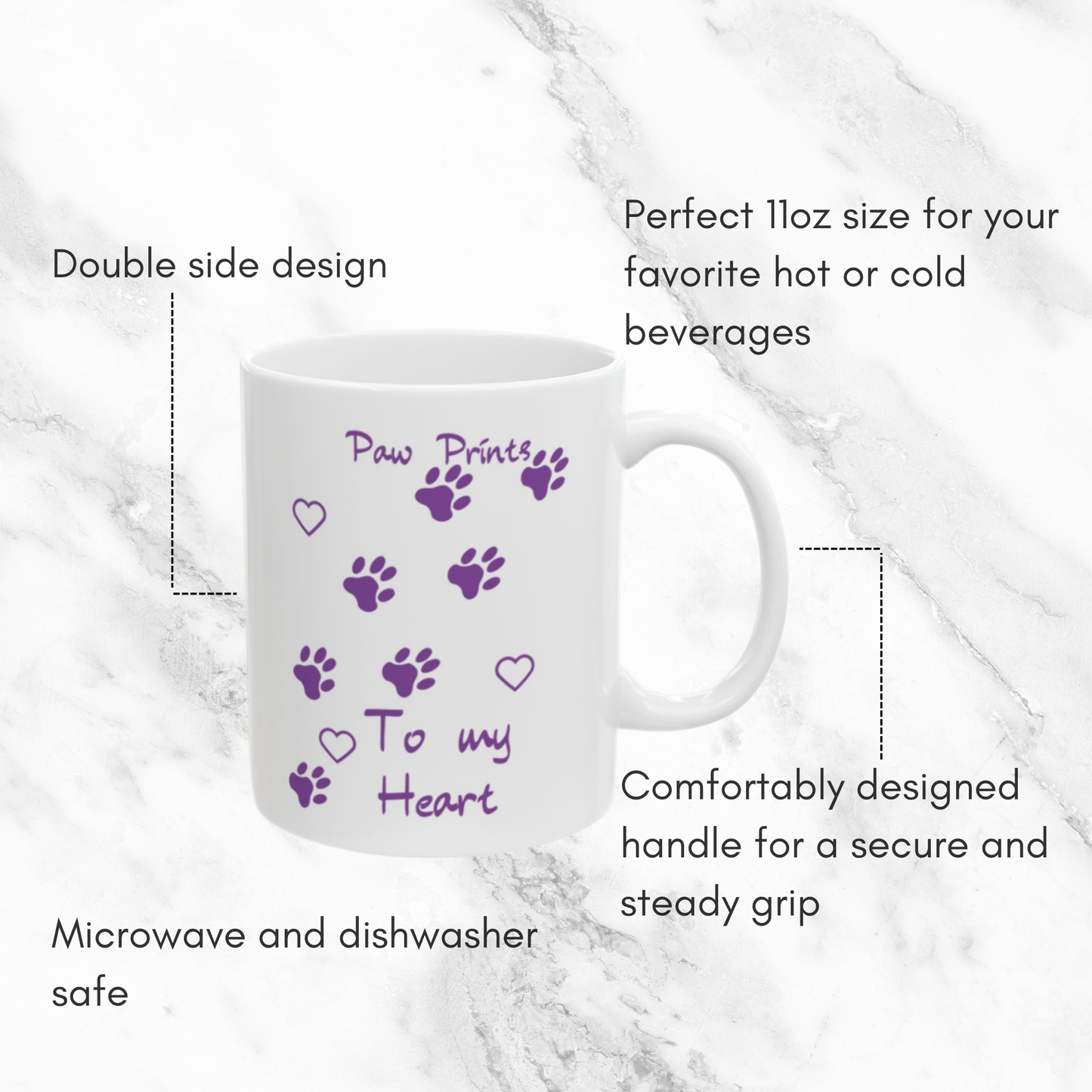 Paw Prints To My Heart 11oz Mug