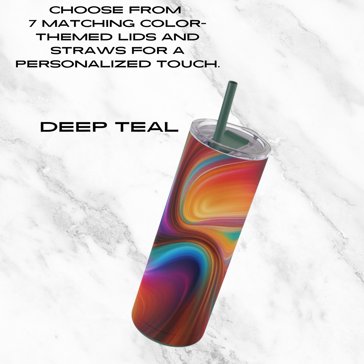 Color Surge 20oz Skinny Tumbler - With Straw