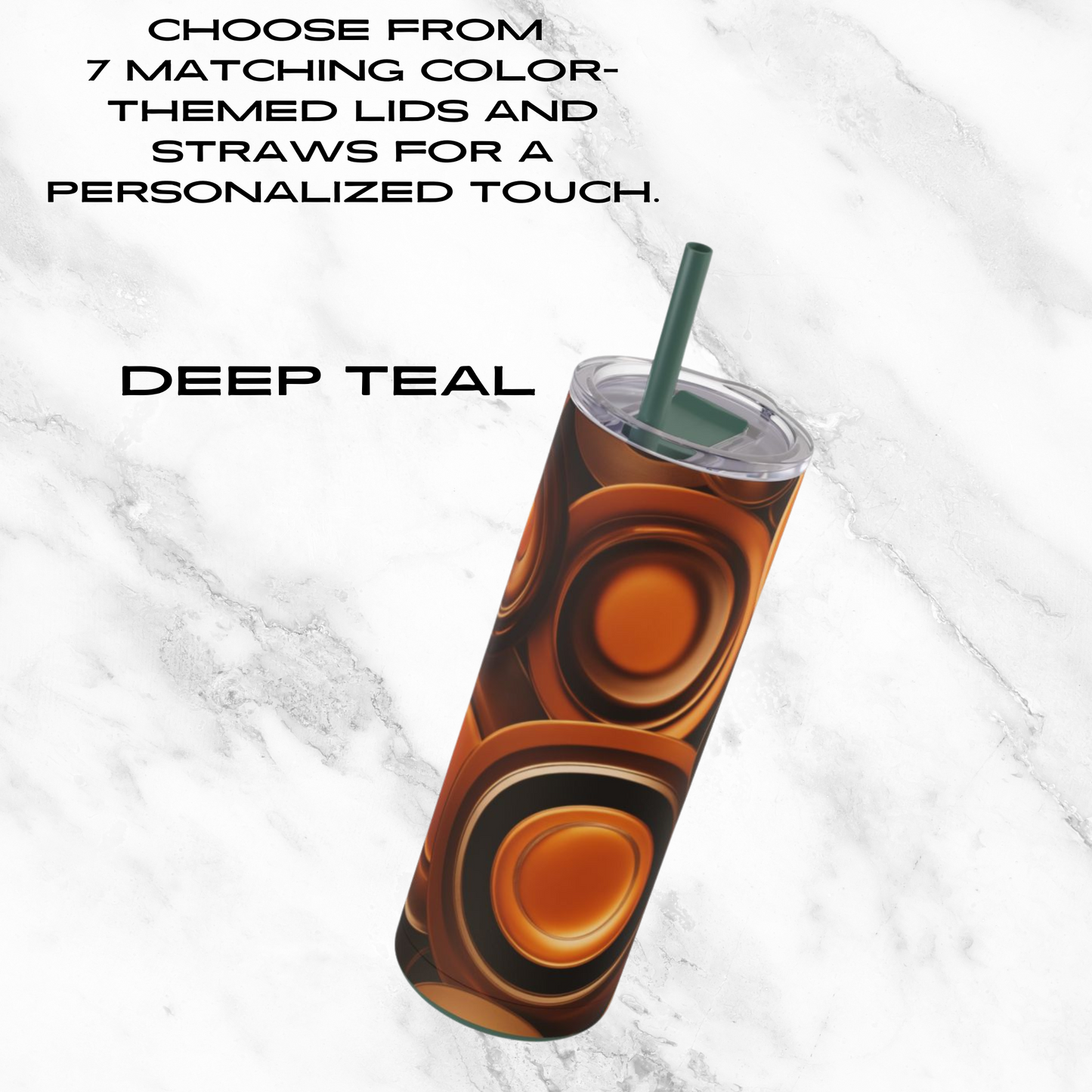 Amber Echo 20oz Skinny Tumbler - With Straw