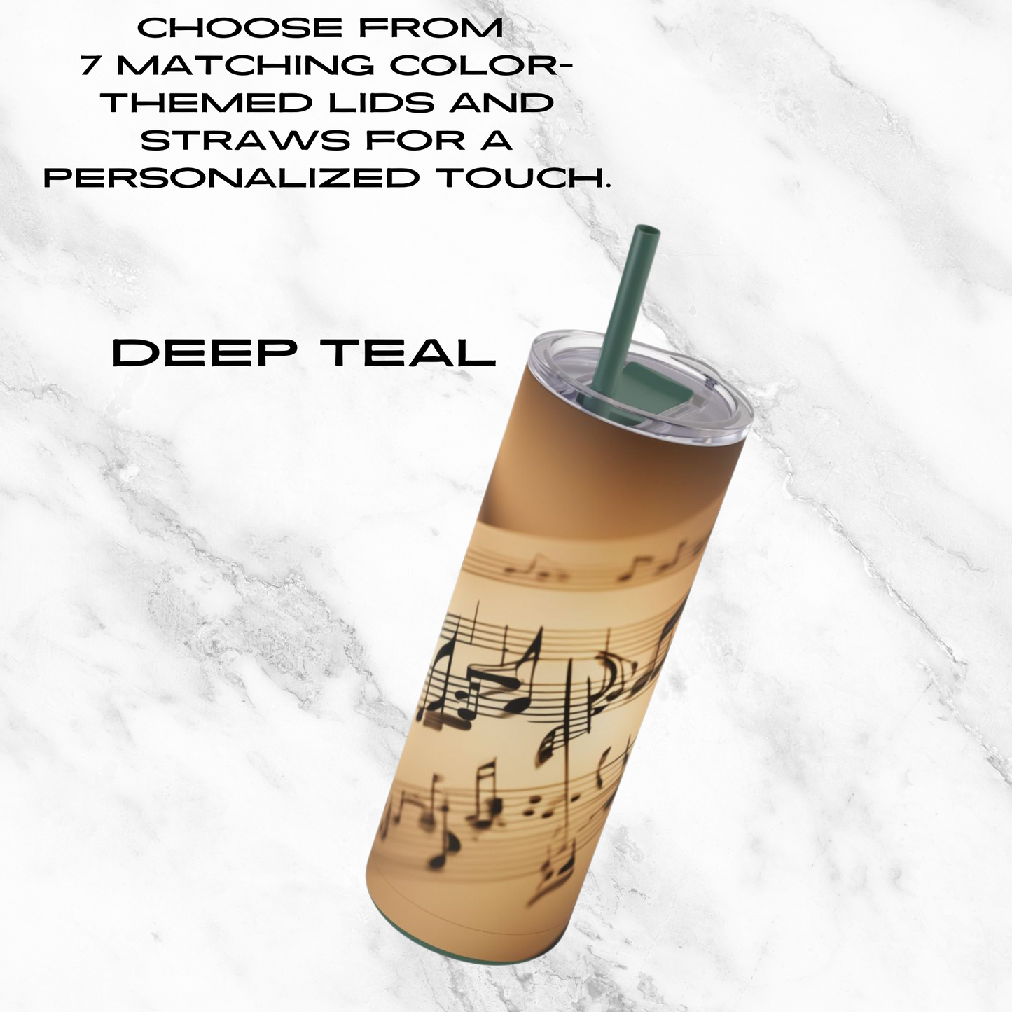 Harmonic Script 20oz Skinny Tumbler - With Straw