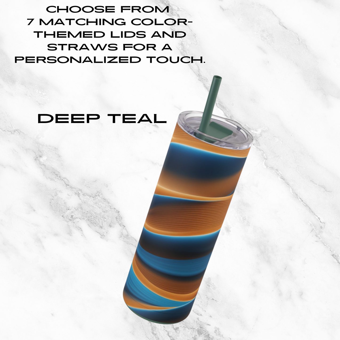 Desert Waves 20oz Skinny Tumbler - With Straw