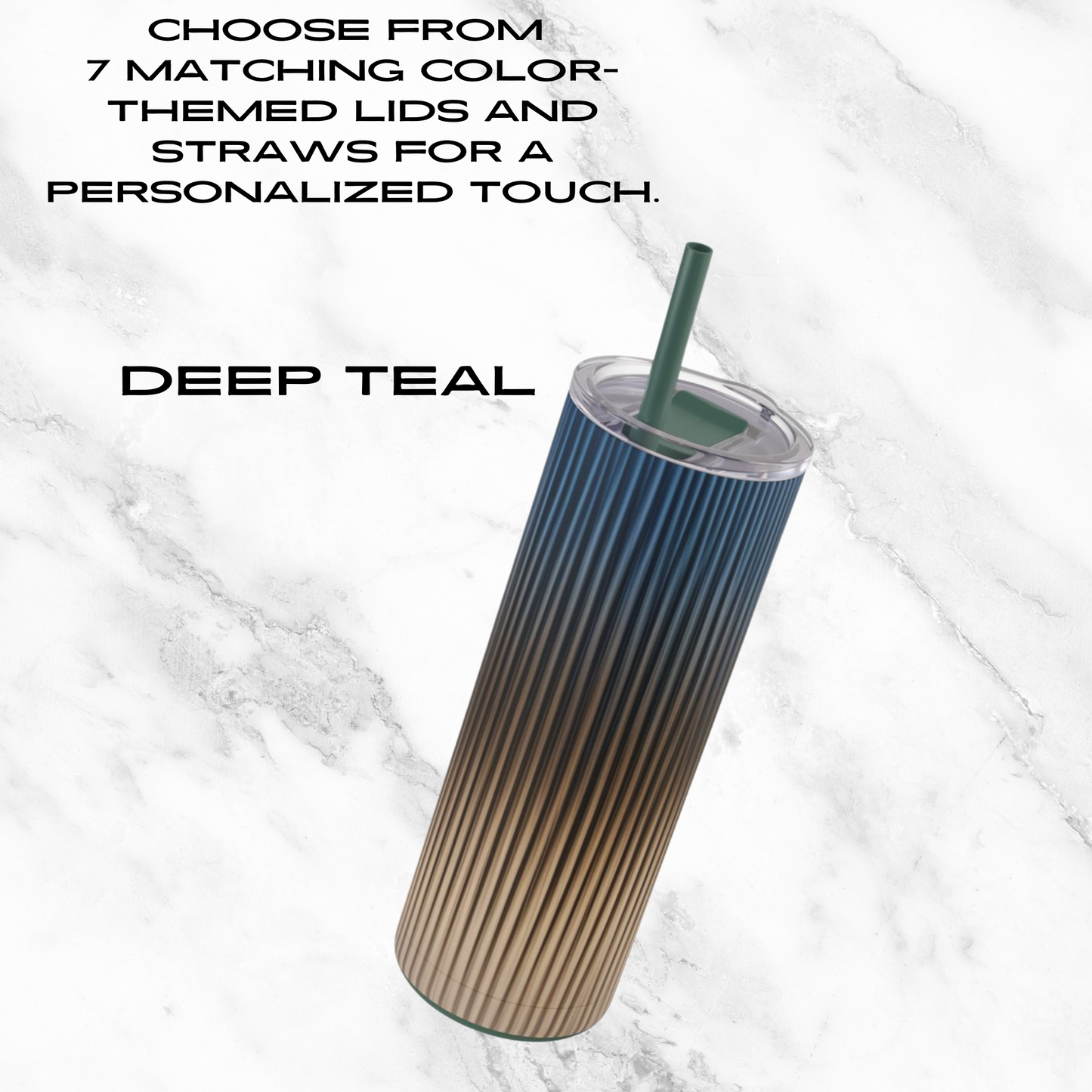 Ocean Bronze 20oz Skinny Tumbler - With Straw