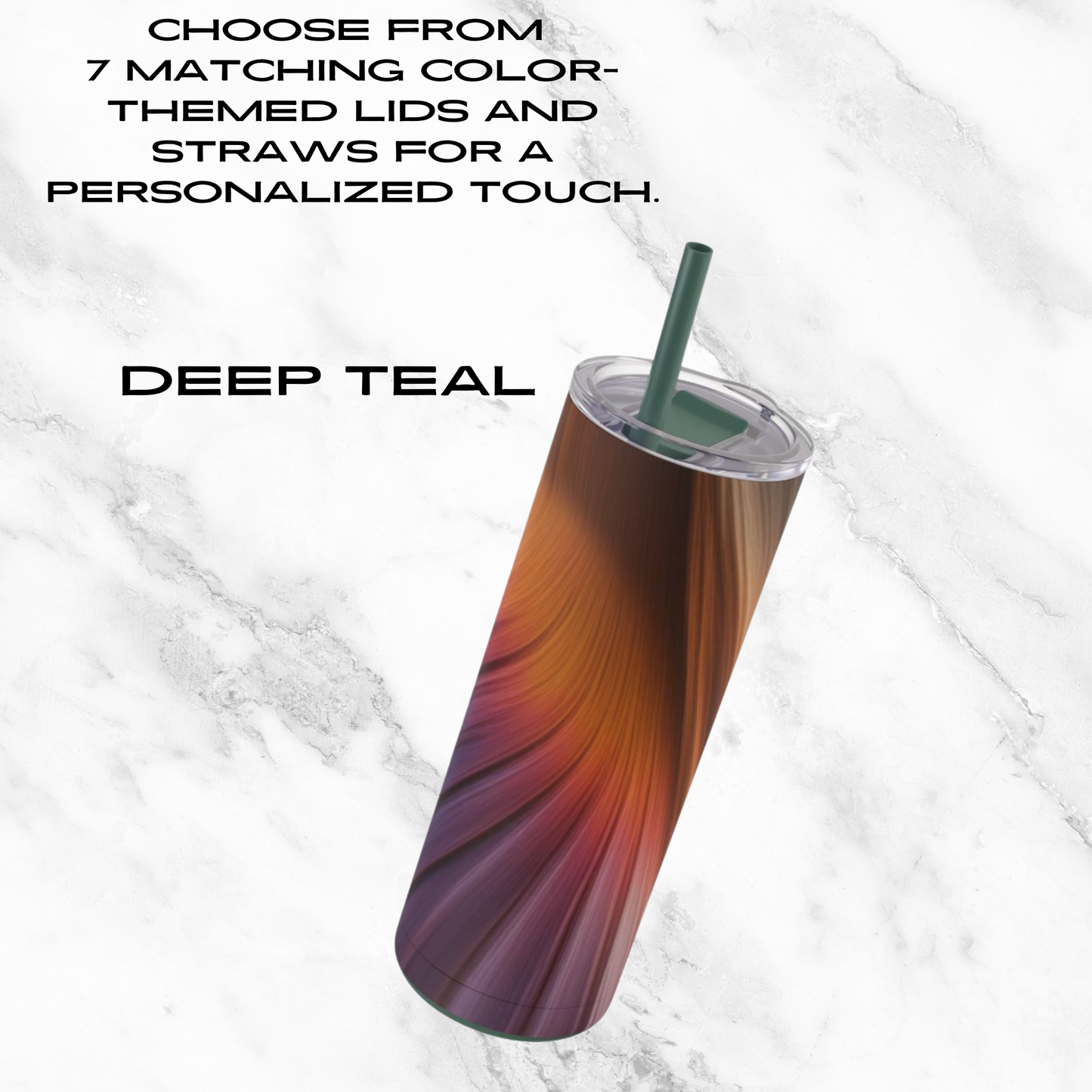 Radiant Swirl 20oz Skinny Tumbler - With Straw