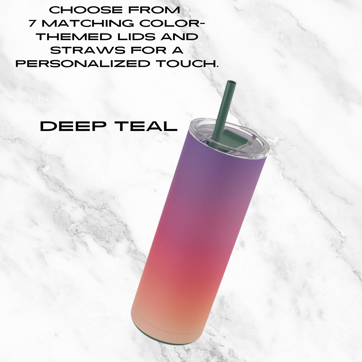 Sunset Haze 20oz Skinny Tumbler - With Straw