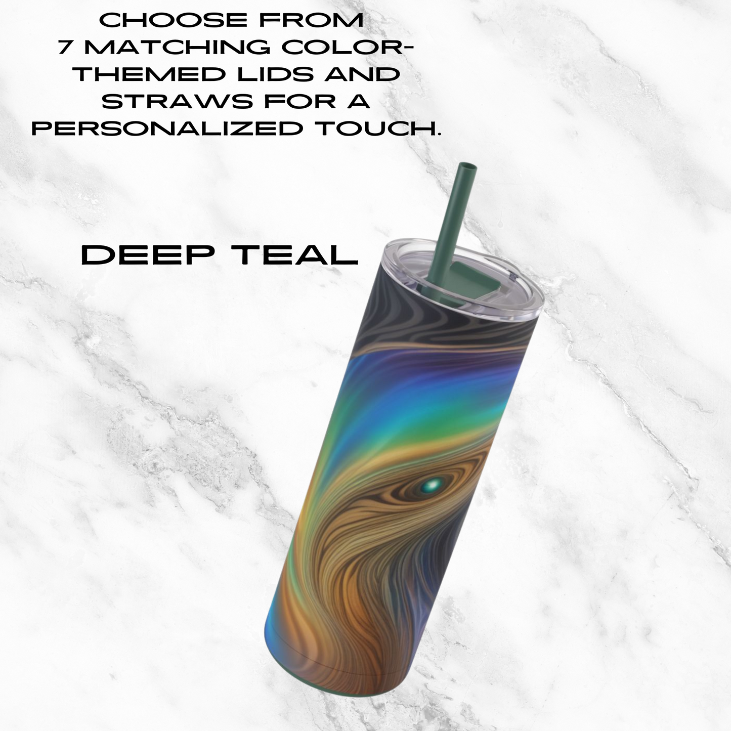 Nebula Swirl 20oz Skinny Tumbler - With Straw
