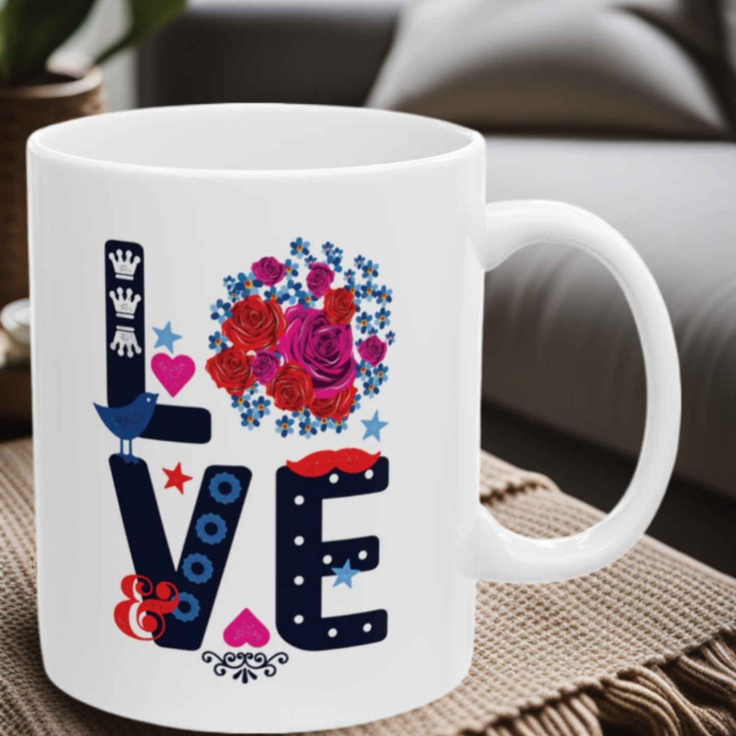 LOVE YOU Floral 11oz Mug