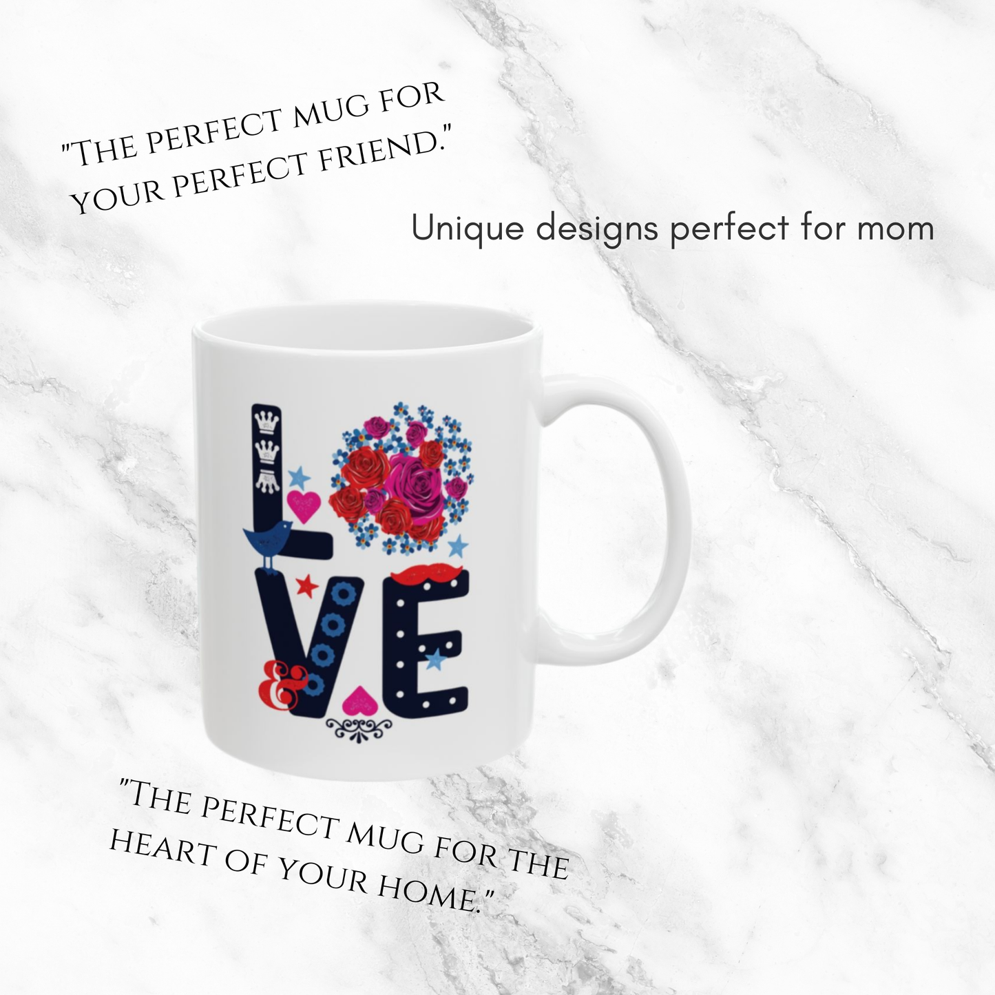 LOVE YOU Floral 11oz Mug