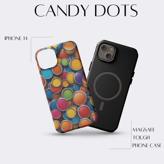 Candy Dots - iPh 14 MagSafe Tough Matte Finish