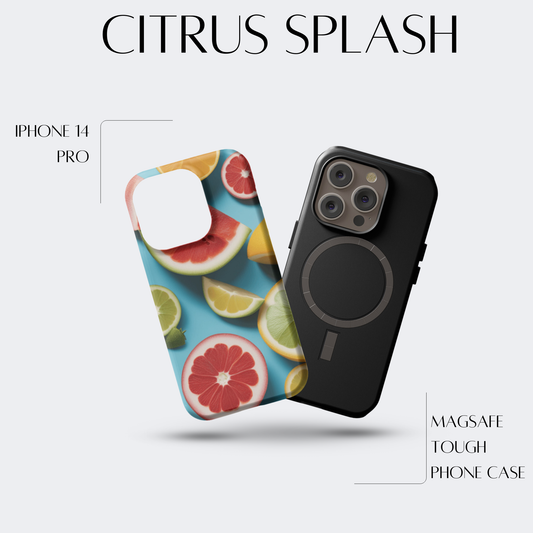 Citrus Splash - iPh 14 Pro MagSafe Tough Matte Finish