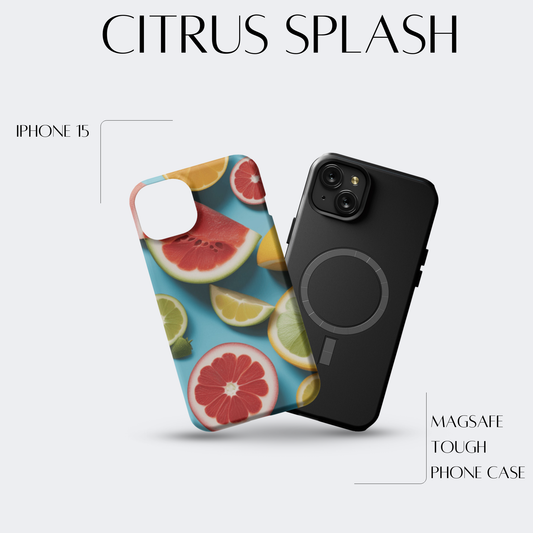 Citrus Splash - iPh 15 MagSafe Tough Matte Finish