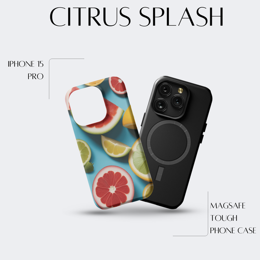 Citrus Splash - iPh 15 Pro MagSafe Tough Matte Finish