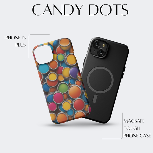 Candy Dots - iPh 15 Plus MagSafe Tough Matte Finish