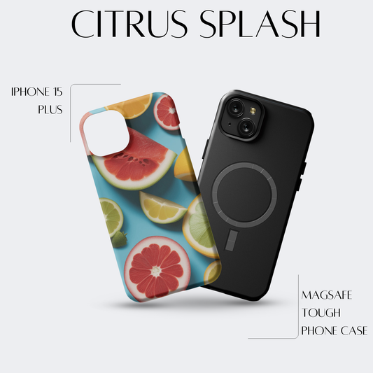 Citrus Splash - iPh 15 Plus MagSafe Tough Matte Finish
