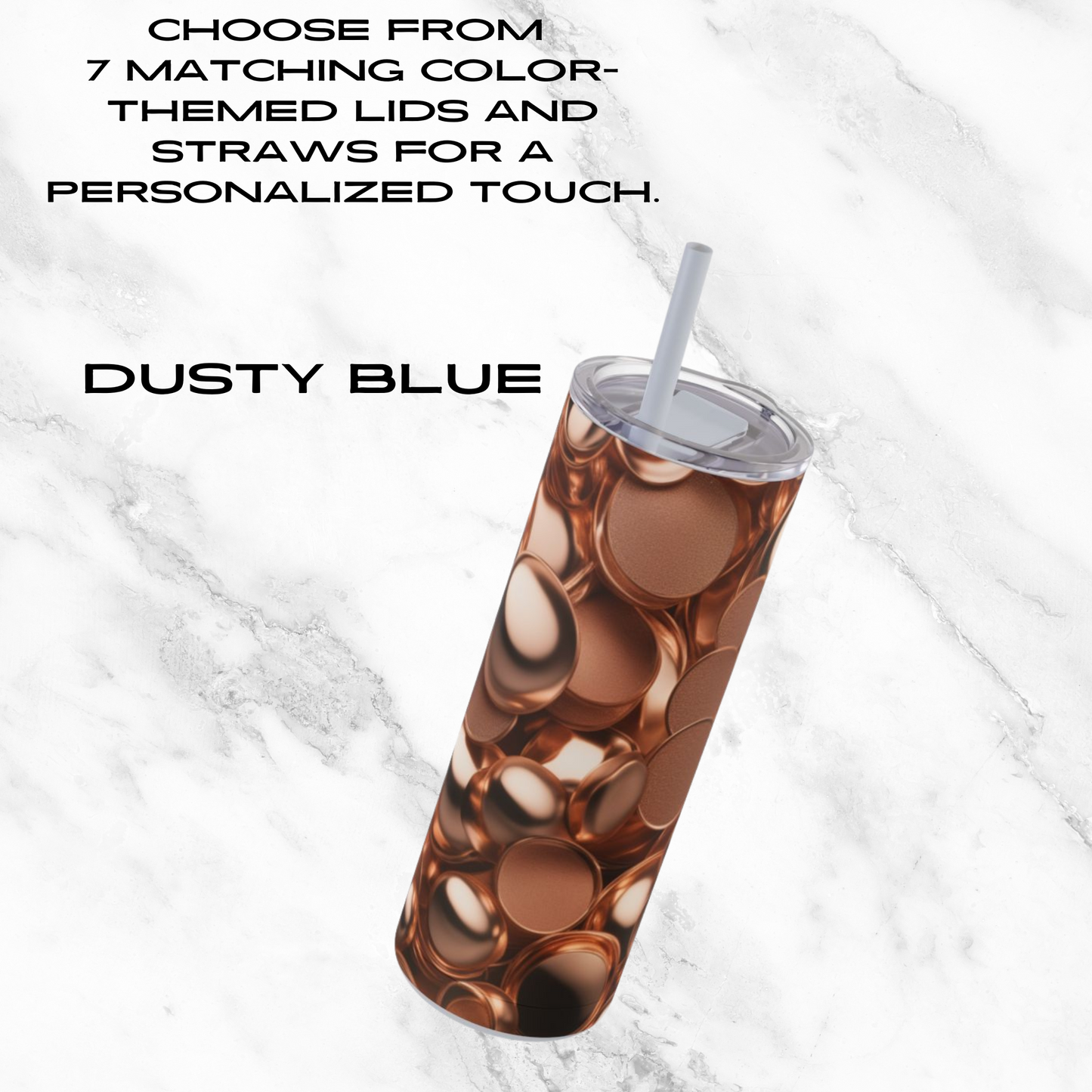 Coppery Curves 20oz Skinny Tumbler - With Straw