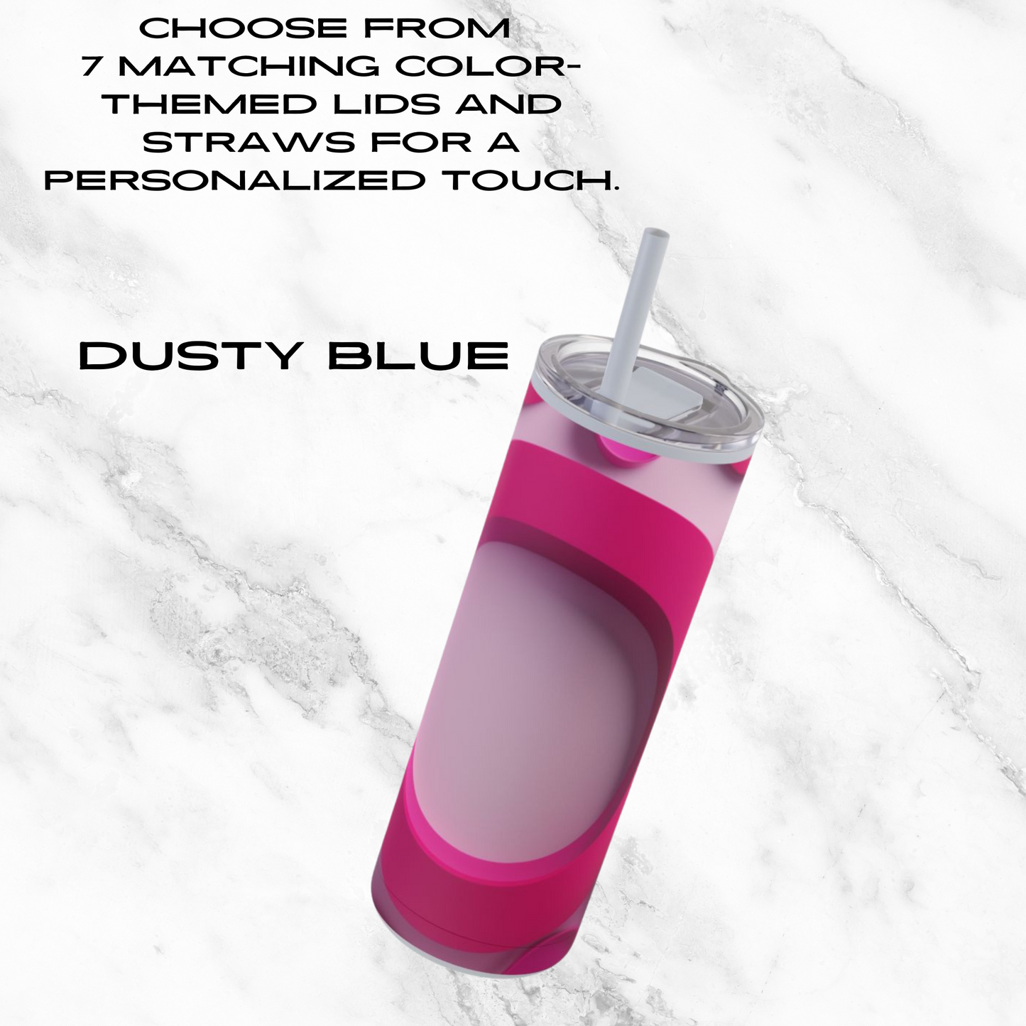 Fuchsia Fusion 20oz Skinny Tumbler - With Straw