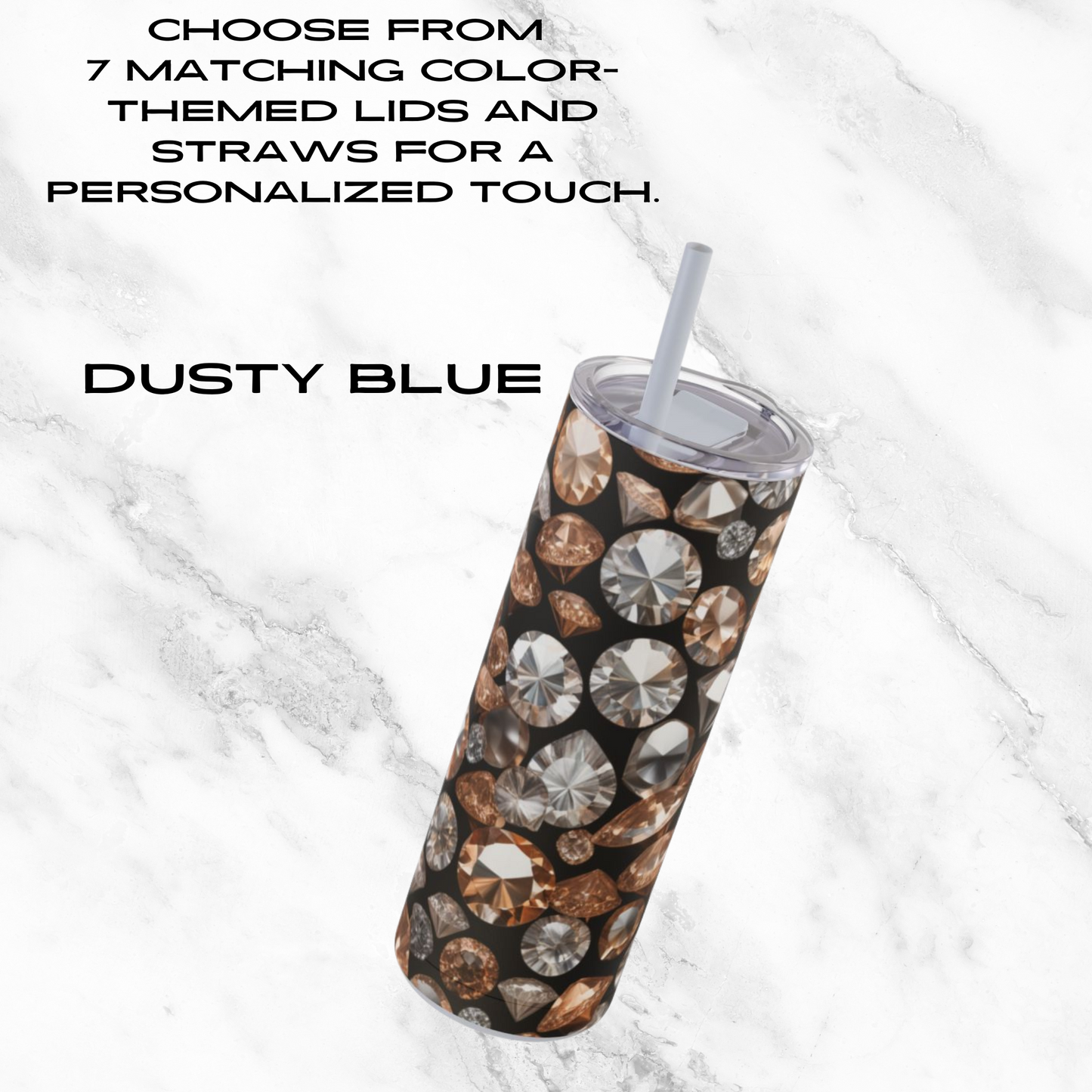 Crystal Harmony 20oz Skinny Tumbler - With Straw