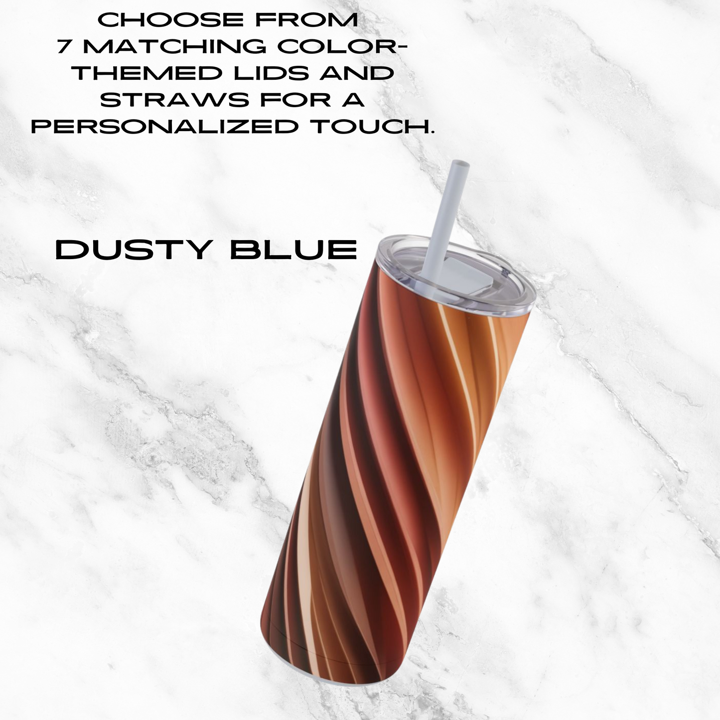 Copper Fold 20oz Skinny Tumbler - With Straw