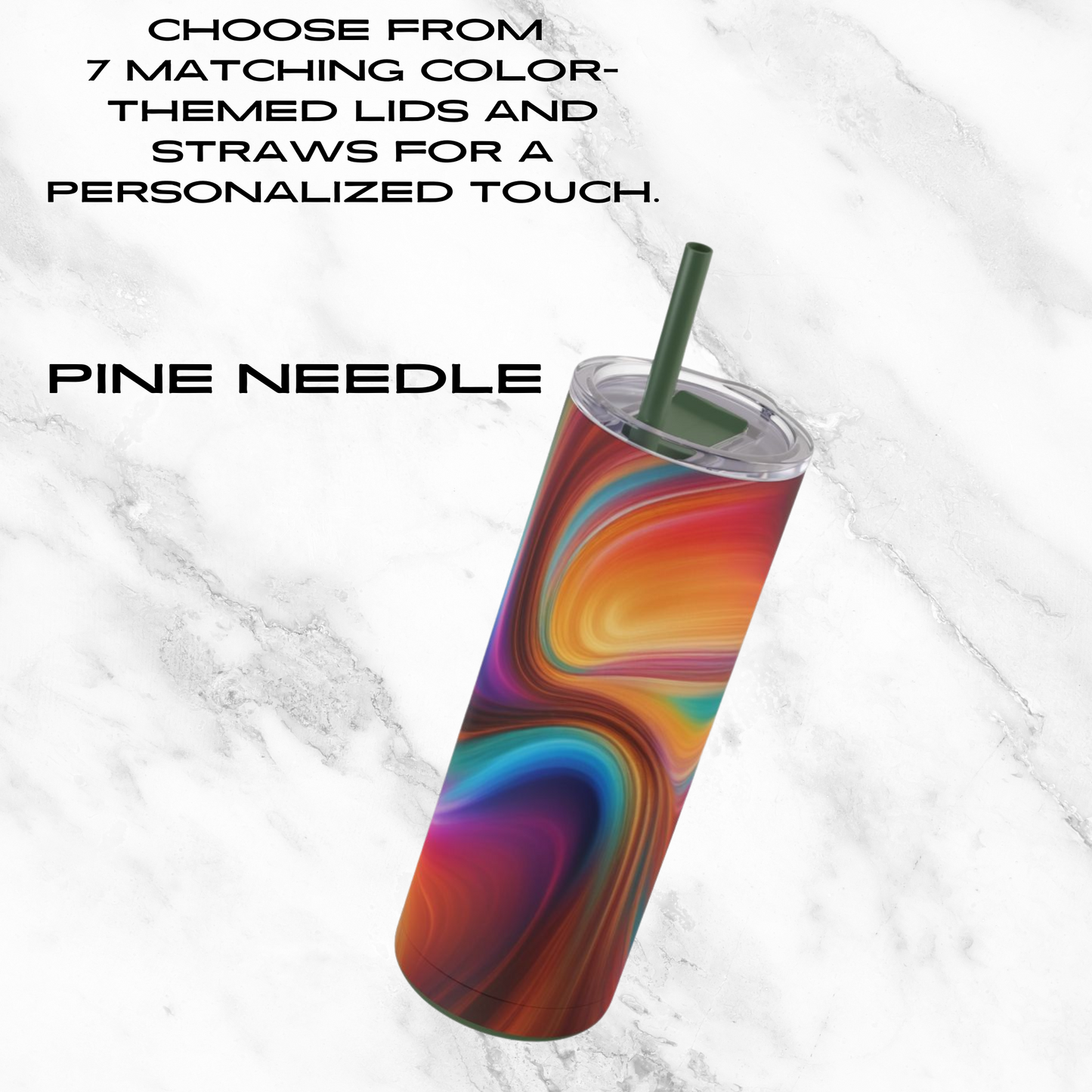 Color Surge 20oz Skinny Tumbler - With Straw