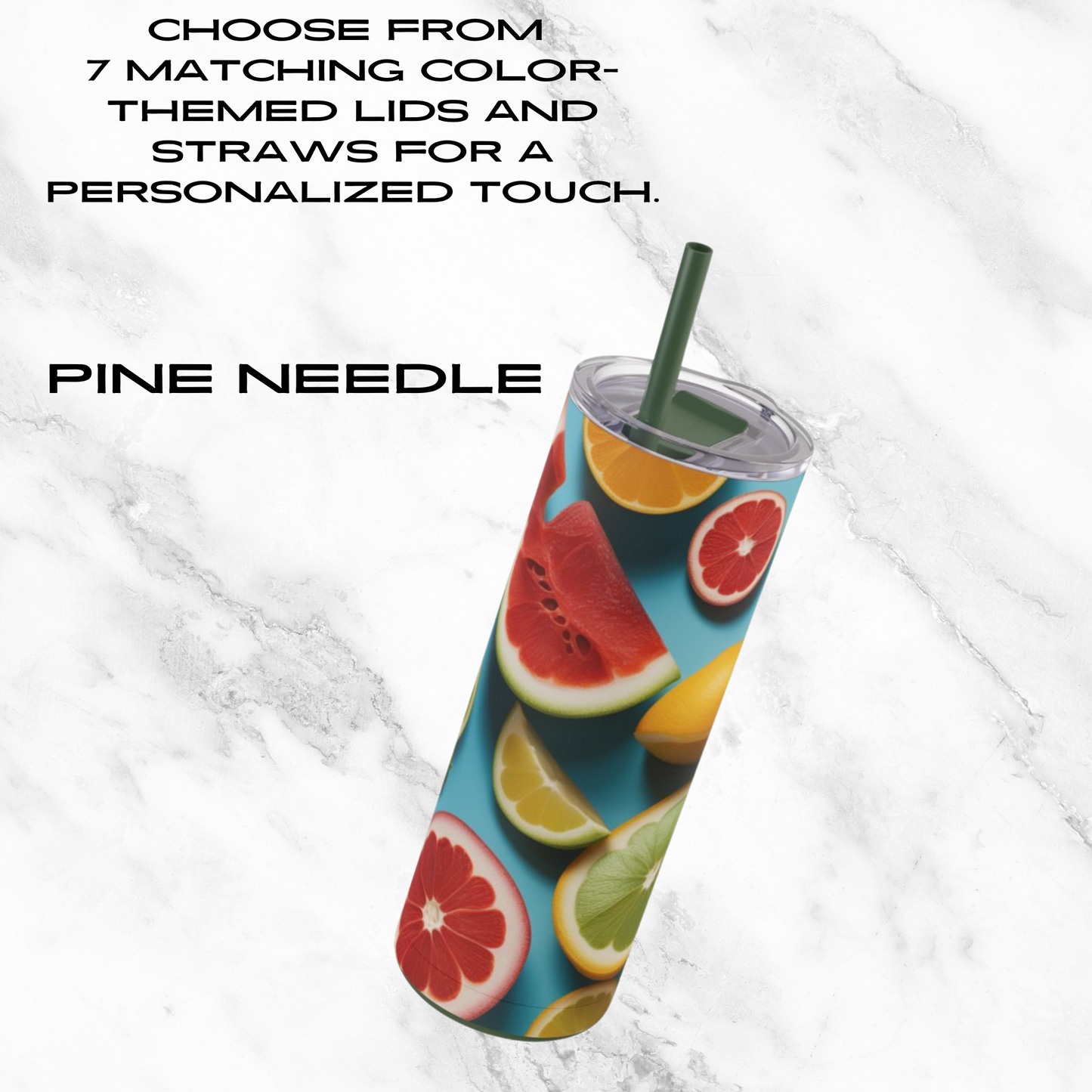 Citrus Splash 20oz Skinny Tumbler - With Straw