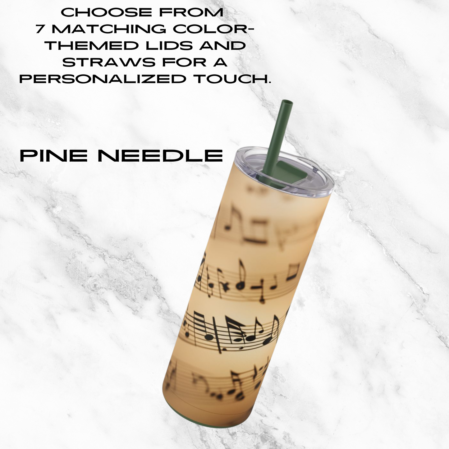 Symphony of Notes 20oz Skinny Tumbler - With Straw