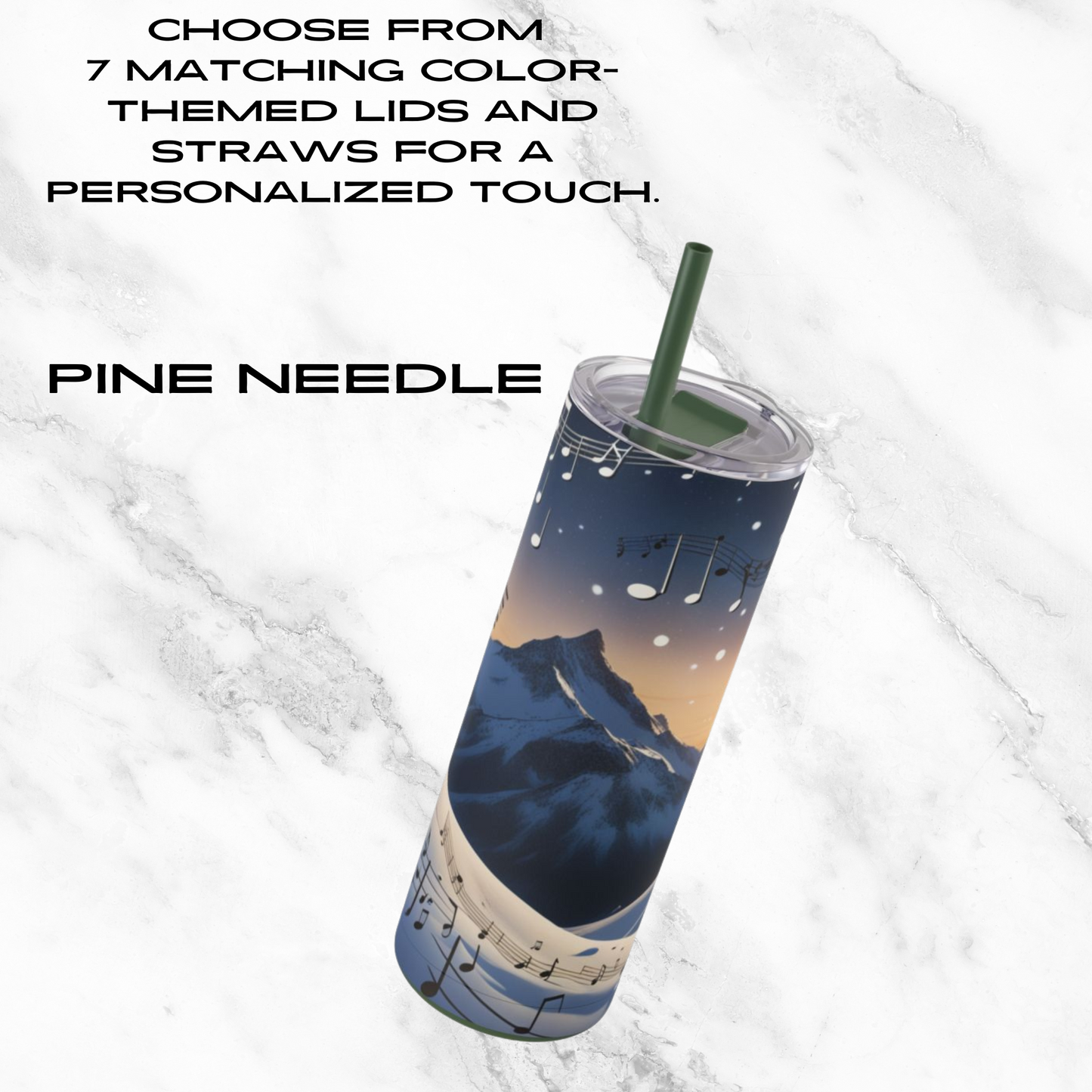 Winter Serenade 20oz Skinny Tumbler - With Straw