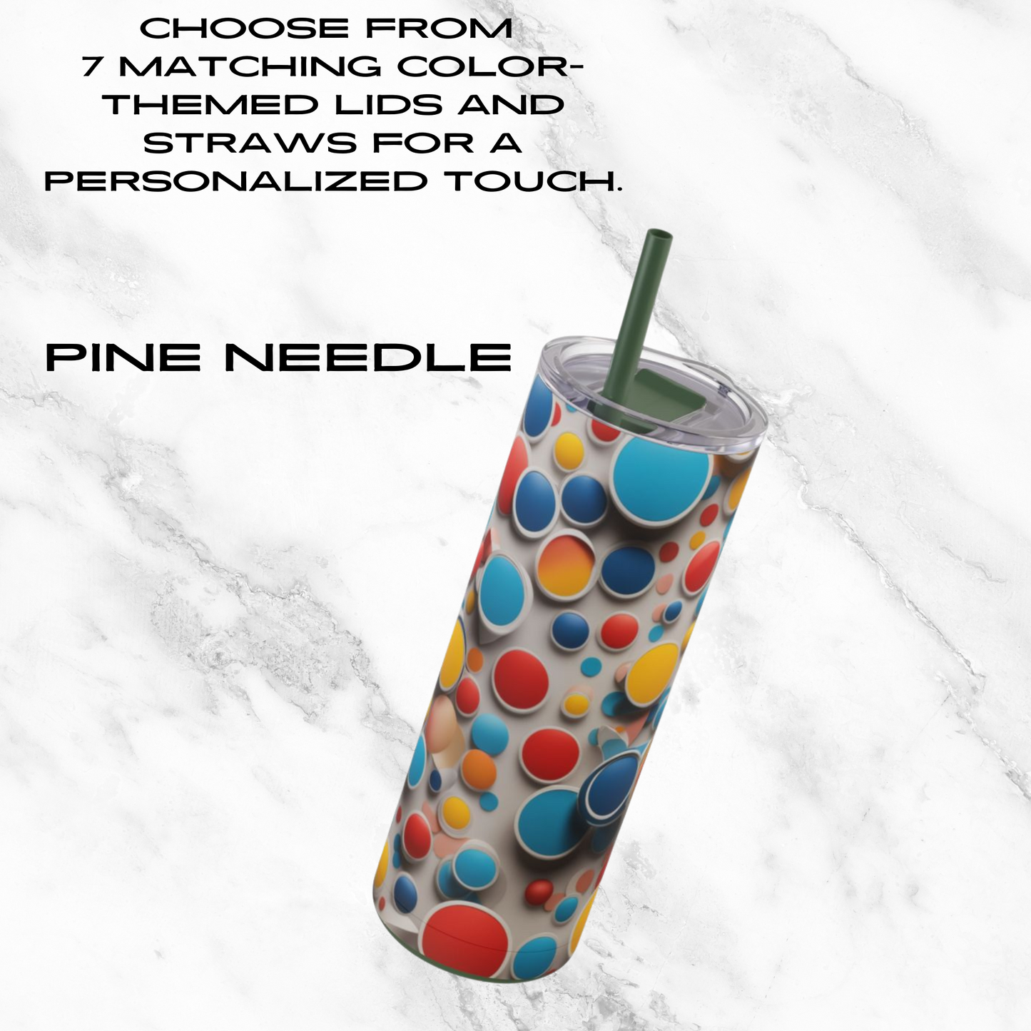 Bubble Burst 20oz Skinny Tumbler - With Straw
