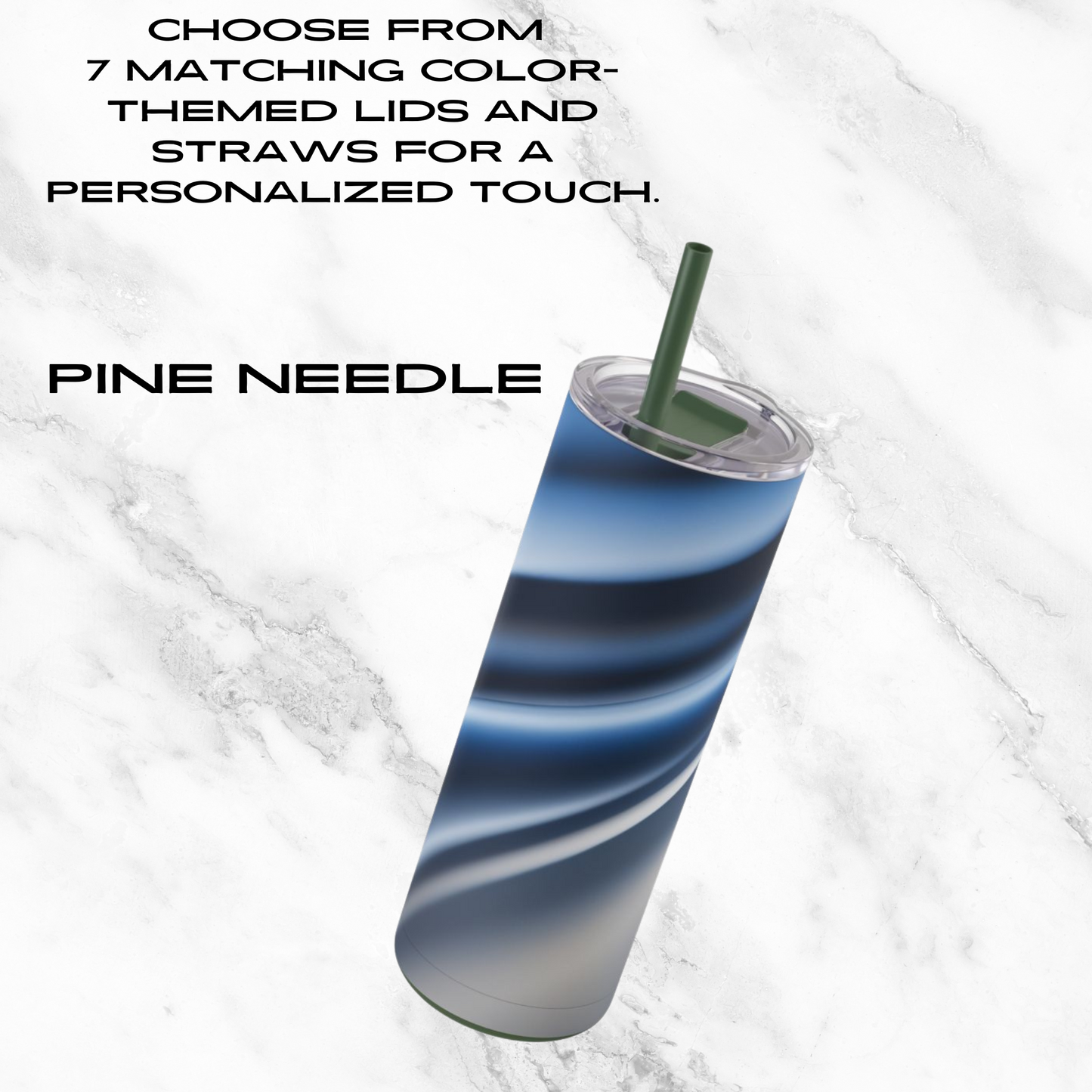 Sapphire Sleek 20oz Skinny Tumbler - With Straw