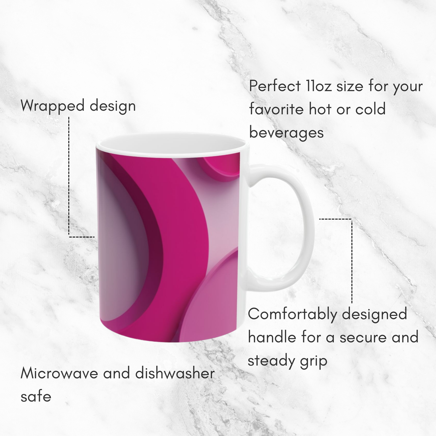 Fuchsia Fusion 11oz Mug