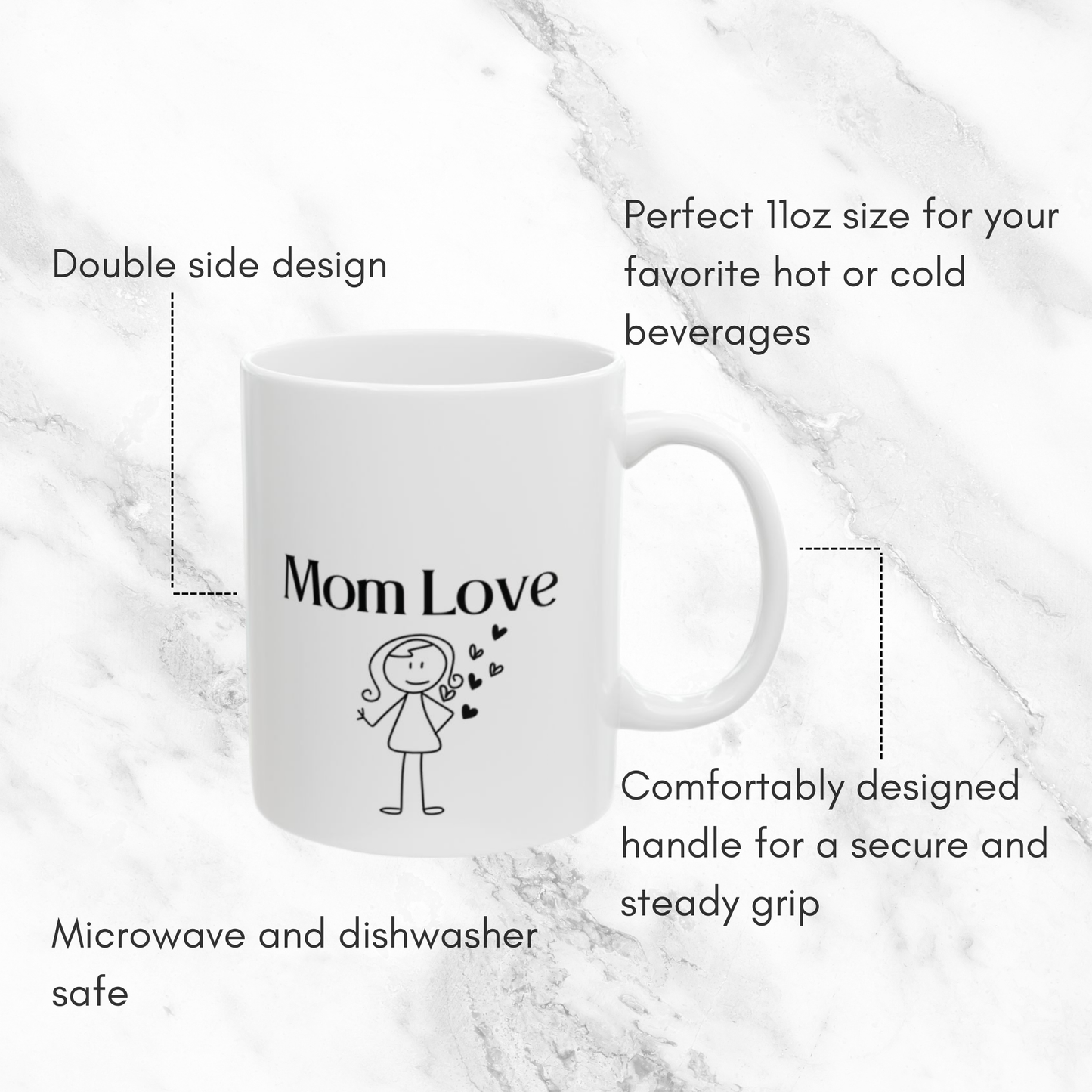 Mom Love - 11oz Mug