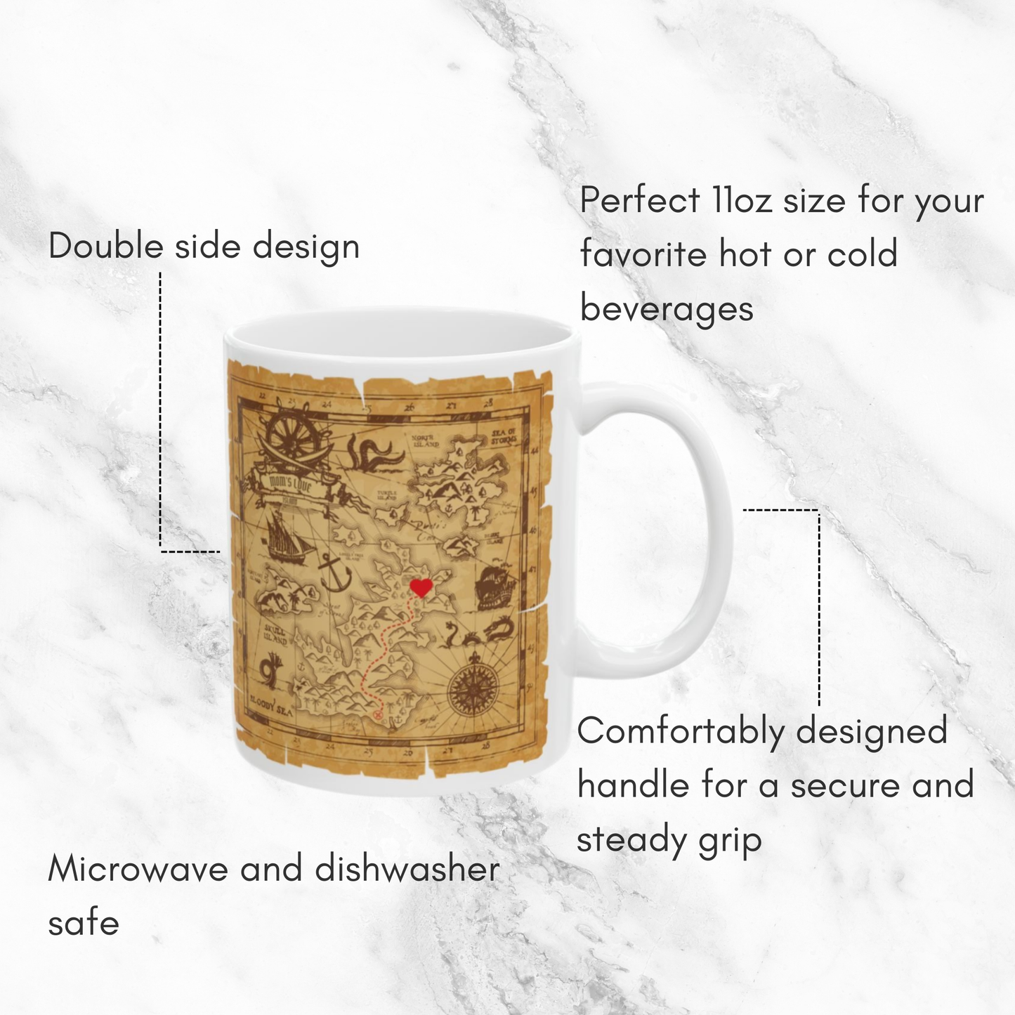 Mom's Adventure Map 11oz Mug